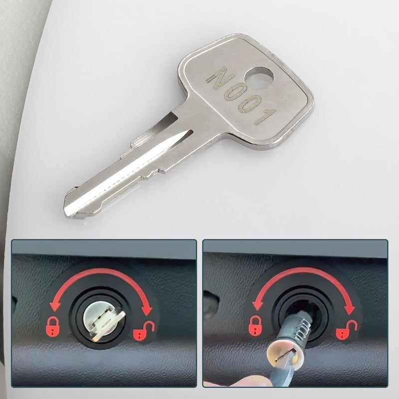 VIDABTE N001 Thule Key Replacement,Thule Car Rack Replacement Key for Roof Racks,Carriers,Crossbars[Code N001] - Image 4